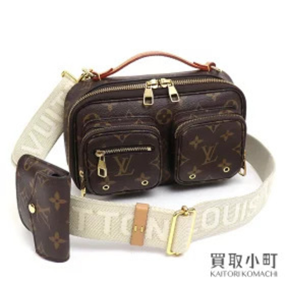 Louis Vuitton Utility Crossbody Monogram Shoulder Bag Top Handle Strap LV
